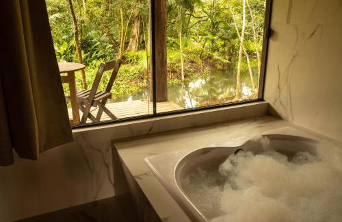 Chalé Canadense com Hidromassagem Pousada Índios Koroados - Foto 14