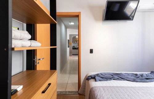 Flats Praia Uberlandia - Apt próximo ao Praia Clube - Area de lazer com Portaria 24 horas, piscina, academia, brinquedoteca, churrasqueira e áreas verdes para caminhadas - Foto 67