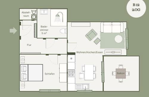 Apartment B12 Balkon mit Naturblick & Nutzung der Wellness- & Aktivbereiche im Pine Hill Resort - Foto 11