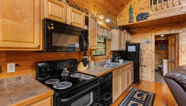 Caught Ya Peek'n 1 Bedroom Cabin by RedAwning - Foto 5, Cocina privada