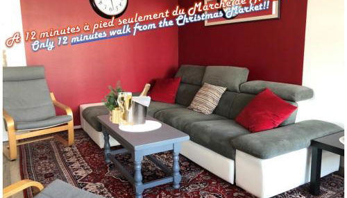 BedinReims "burgundy bottle" 110m2 Exceptional, 4 chambres doubles, 2 bain, free park & wifi, tout équipé - Foto 2