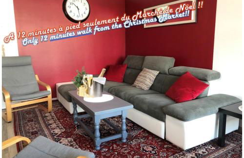 BedinReims "burgundy bottle" 110m2 Exceptional, 4 chambres doubles, 2 bain, free park & wifi, tout équipé - Foto 2