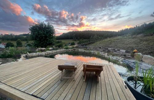 Blockbohlen HolzHaus mit Sauna, Outdoor Jacuzzi und BadeTeich - Foto 79