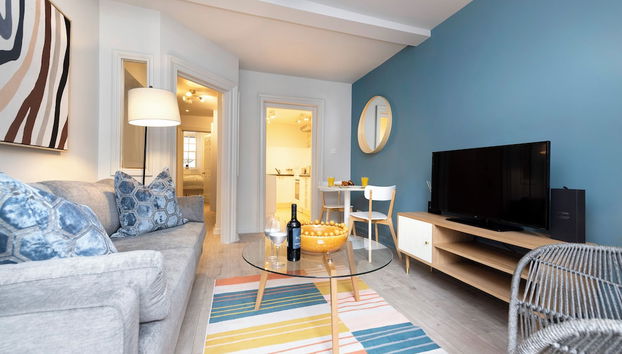 Stylish 1-bed flat in New Town - Foto 5, Zona de estar