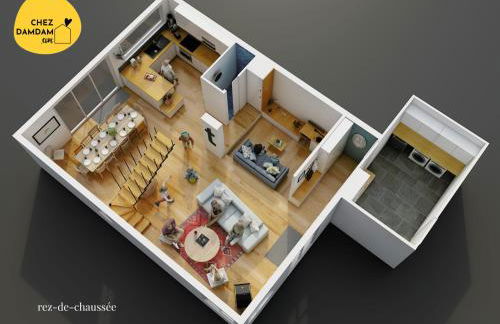 CHEZDAMDAM - la Villa du Thar - plage 300m piscine babyfoot arcade pingpong pétanque - Foto 37