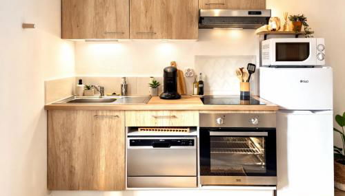 Terrasse privée - Centre Valence - Gare 5 min - Wifi rapide - Foto 5, stove, dishwasher