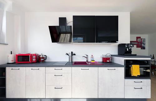 bonquartier - Design Apartment mit Balkon, Arbeitsplatz und Parkplatz - Foto 14