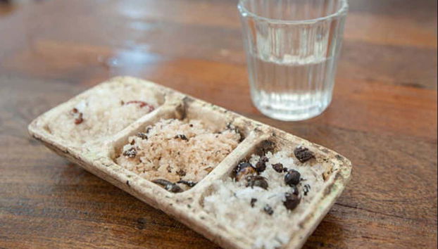 I sali da gustare con i diversi distillati