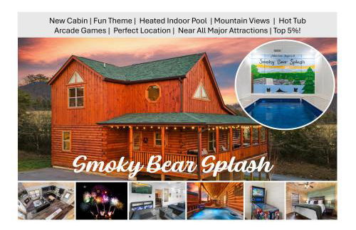 Smoky Bear Splash Top Rated Private Pool Cabin with Hot Tub, Mtn Views, Arcade Games, Excellent Location - Foto 1