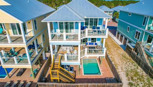 Blue Heaven on the Beach Gulf Front Sleeps 20 6 Br Heated Private Pool - Foto 4