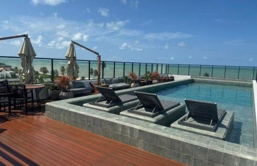 Flat com jacuzzi, lindo, confortável, 55m da Praia do Bessa, Caribessa - Foto 45