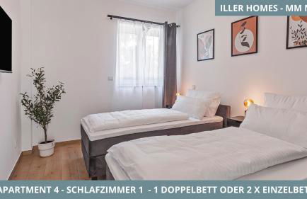 Iller Homes Memmingen - Moderne Fewos mit Terrasse für bis zu 7 Pers mit Parkplätzen - Foto 36