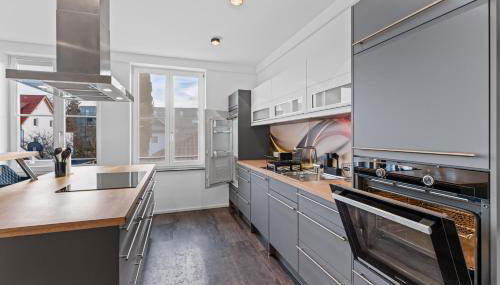 Iller Homes Memmingen - Moderne Fewos mit Terrasse für bis zu 7 Pers mit Parkplätzen - Foto 4