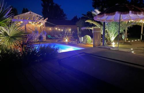 Villa de charme avec piscine privée et clim 8 pers près du lac de Parentis - Foto 21