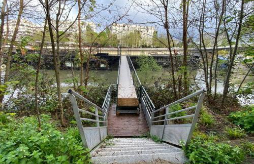 Grande péniche 4 ch - 10 pers -Paris - Ile de Puteaux- terrasses - Foto 37