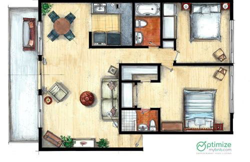 the Terrace, Best Area, WD, 2 baths, 2 Bedrooms, Jacuzzi Bath, Balcony, 925sf - Foto 15