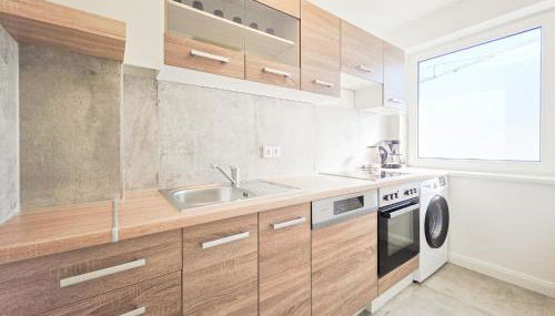 Tolstov Apartments - Monteurwohnung - 3 Schlafzimmer - Esszimmer - Küche - Waschmaschine - 25 Min zur Messe DUS - Foto 3, stove, dishwasher