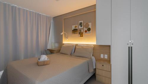 Apartamento com VISTA maravilhosa no bairro do Pina! Cozinha completa, Wi-Fi, Ar Condicionado e máquina de lavar - Condomínio com Estacionamento, Recepção 24h, Piscina e Academia - Foto 5