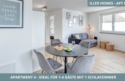 Iller Homes - 5 x Moderne Fewos je 1bis2 oder 1bis4 Pers mit Küche u Balkon - Parkplätze vorhanden - Foto 1