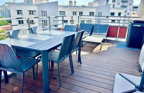 T2 Little Bohême proche hôpitaux terrasse plein ciel - Foto 6