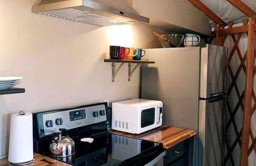 Unique Yurt Rental on Peony Farm with Riverfront View in Clyde, North Carolina - Foto 22