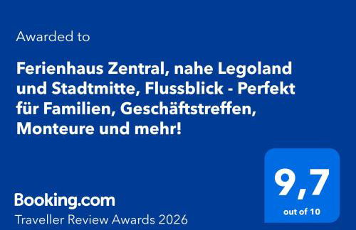 Ferienhaus Zentral, nahe Legoland und Stadtmitte, Flussblick - Perfekt für Familien, Geschäftstreffen, Monteure und mehr! - Foto 2