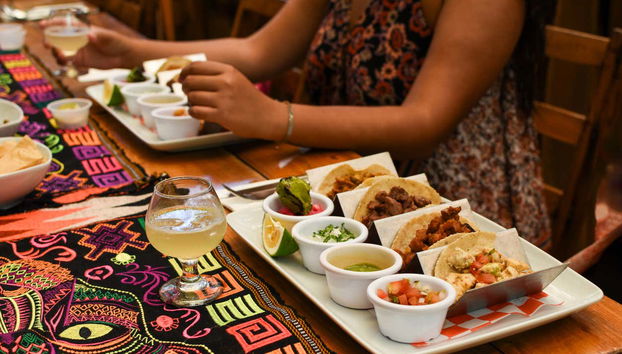O almoço em Puerto Morelos