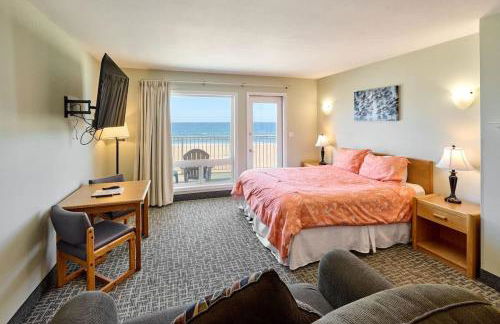 Corner Queen Fireplace Studio - No Stairs - Ocean View - Pool & Hot Tub - Foto 1