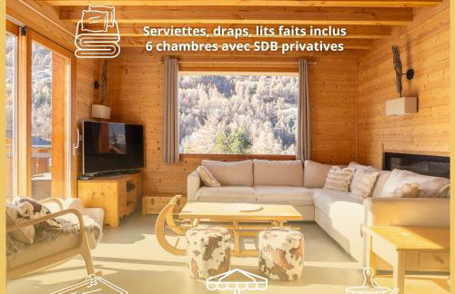 Chalet La Tanière 14 Pers - piscine chauffée et sauna - Vars Saint Marcellin - Foto 1