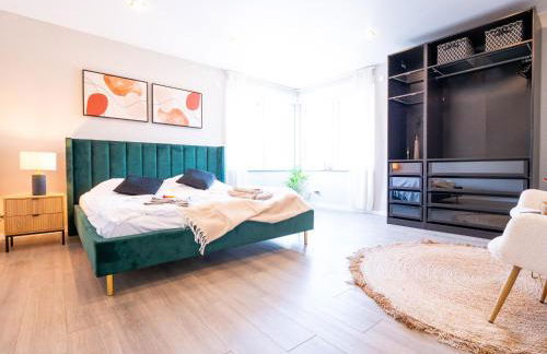 Design Apartment zentral für 6 in Andernach: Ausblick, WiFi, Küche - Photo 15