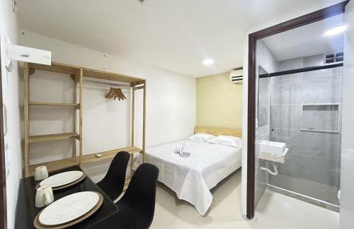 Flat funcional mobiliado com cozinha com WC ap101 - Foto 2