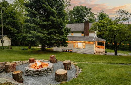 Roebling House 1850s Cabin Hot Tub Fire Pit - Foto 4