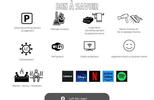 Loft Zen SPA Balneo Parking Gratuit Sauna Hammam Billard - Foto 4