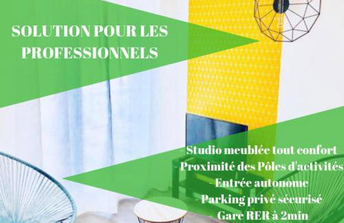 BtoBed - Location Professionnelle - Studio Confort Parking Gratuit Villepinte - Proche Parc des Expositions et Aéroport CDG - Foto 1