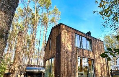 Domek lubiana180 WABI SABI w lesie jacuzzi sauna kominek - drewno w cenie pobytu - nad jeziorem Kaszuby pieski tylko do 10kg za dodatkową opłatą - Foto 60