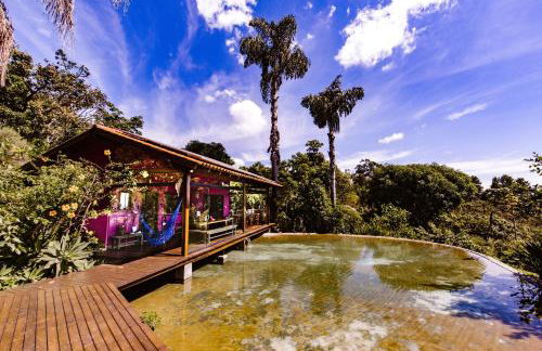 Casa Rosa - Paraíso na Natureza piscina natural, Wi-Fi - 25 minutos do centro - Foto 54