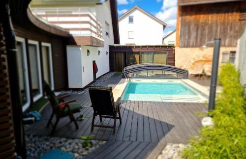 Poolhaus mit Sauna und Kamin - Offenburg, Straßburg, Europapark - Foto 11