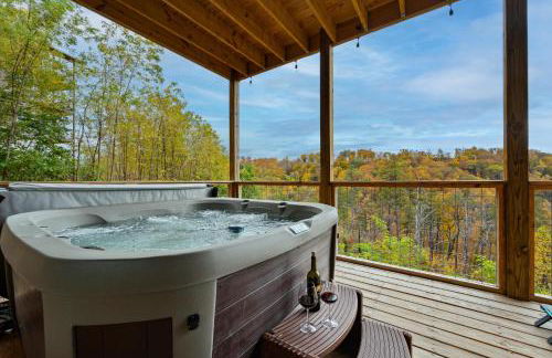 The Overlook - '21 Cabin - Gorgeous Unobstructed Views - Fire Pit Table - GameRm - HotTub - Xbox - Lots of Bears - Foto 58