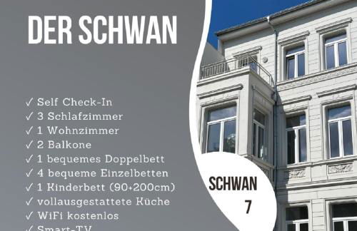 Der Schwan 7 - 3 Schlafzimmer - 2 Balkone - zentral - 100 qm - Foto 1
