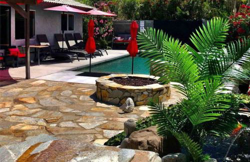 Mineral Saltwater Solar heated Pool & Spa Oasis with mountain views and Koi pond - Foto 38