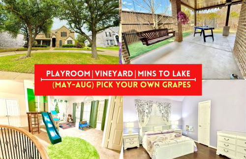 Luxury 5BR Retreat, Kid's Playroom! Near Lake Hubbard, Vineyard Views - Foto 5