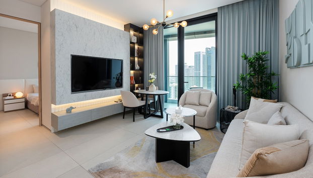 Chic Minimalist 1BR in Address JBR - Foto 2, Habitación