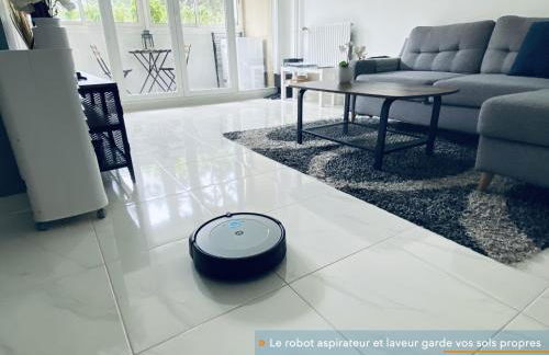 Appartement parisien neuf, moderne avec une grande salon, 2 chambres, 3 lits, parking gratuit, 15min de Paris et 13 min aéroport Orly - Foto 34