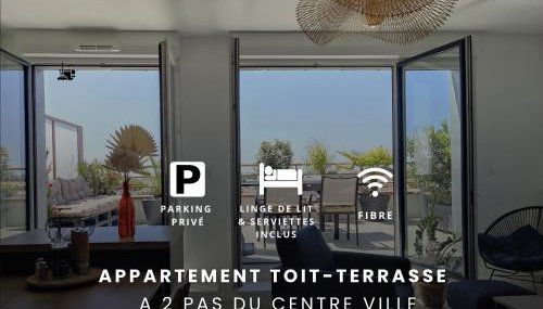 Appartement cosy 2 ch avec toit terrasse & parking - Lumineux et calme - Foto 3
