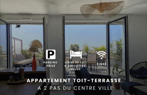 Appartement cosy 2 ch avec toit terrasse & parking - Lumineux et calme - Foto 1