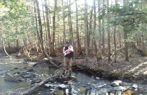 Rustic Camping Cabin with Fireplace in Private Woods near Bangor, Maine - Foto 19