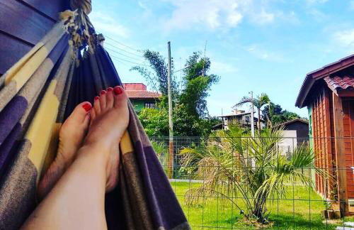 Chalés Praia do Rosa piscina compartilhada - Foto 61