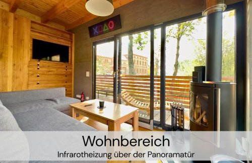TinyHousebeiDresden mit Faßsauna spektakuläres winziges Häuschen auf Stelzen im Pferdeteich, Kaminofen, umlaufende Terrasse - Nähe Sächsische Schweiz - Von Juni - September Mindestmietzeit 1 Woche Sa-Sa - Foto 10