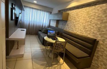 Flat Beach Class Excelsior - Apto Completo para 4 pessoas vista rio e mar - Foto 5