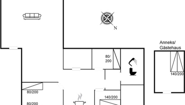"Fridhild" - 875m from the sea - Foto 2, Floorplan